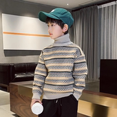 2026新款 PAUL童装 男童高领毛衣加厚秋冬装 洋气中大童上衣儿童打