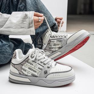 银蛇小帆船男款 Kilry张杰同款 Cadrv 运动增高小白板鞋 美国轻奢