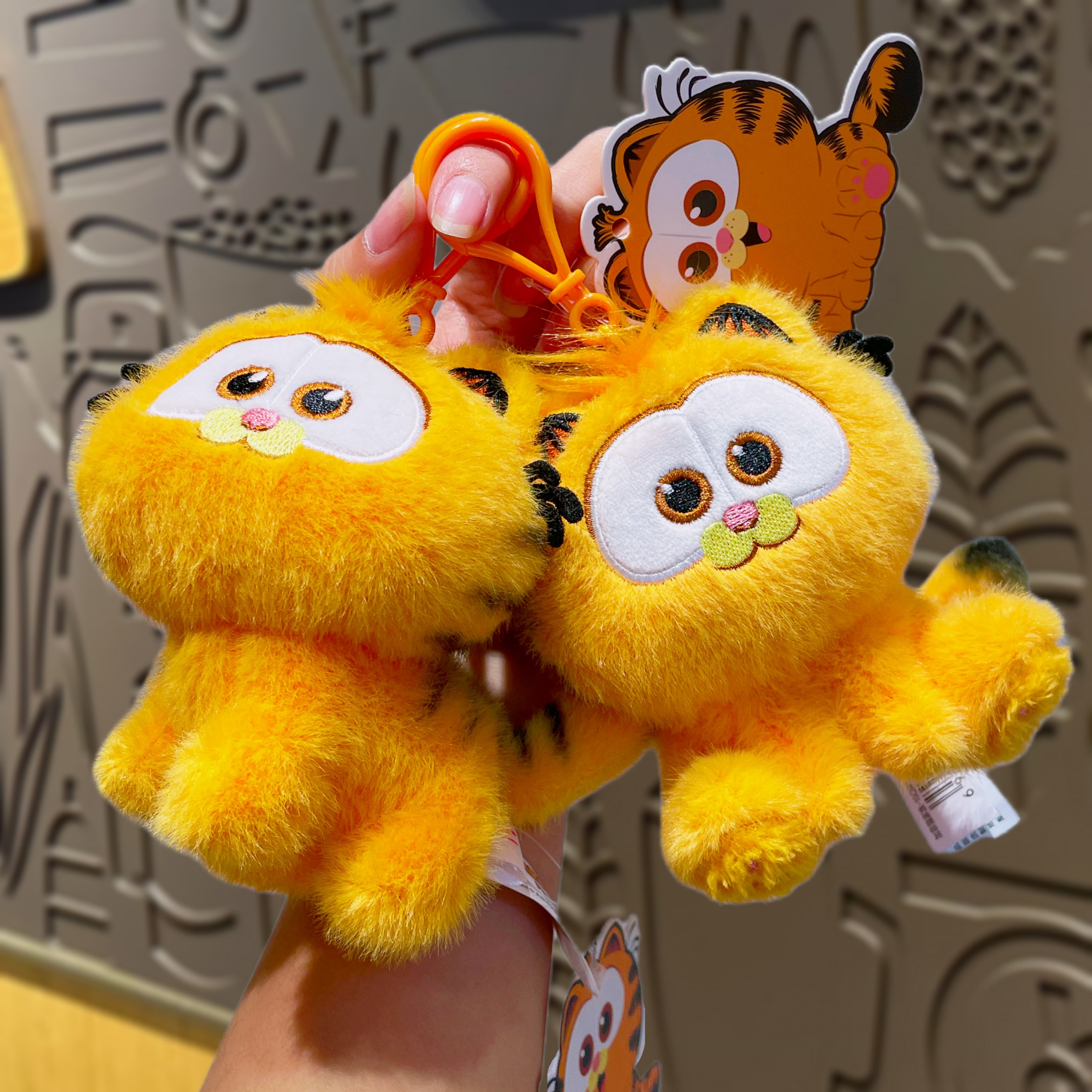 网红毛绒小加菲猫创意钥匙扣挂件