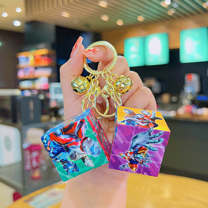 卡通超人迷你魔方儿童书包挂件