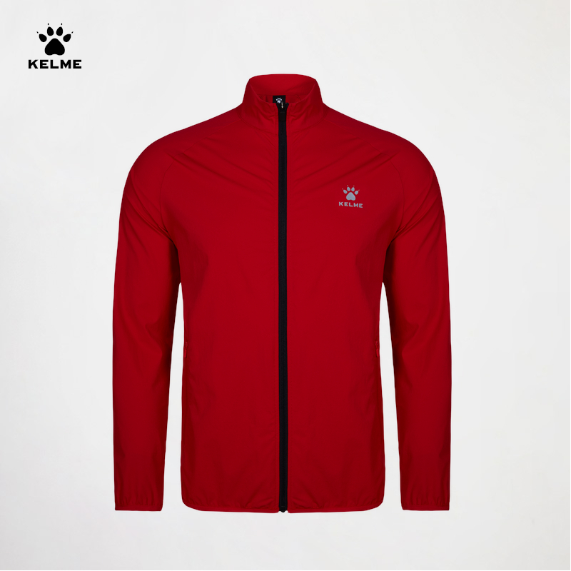 KELME卡尔美运动外套男休闲立领夹克品牌LOGO户外保暖防风上衣