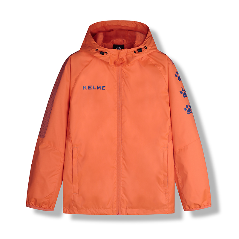 KELME卡尔美 儿童运动风衣足球训练风雨衣小学生防风防水外套男童