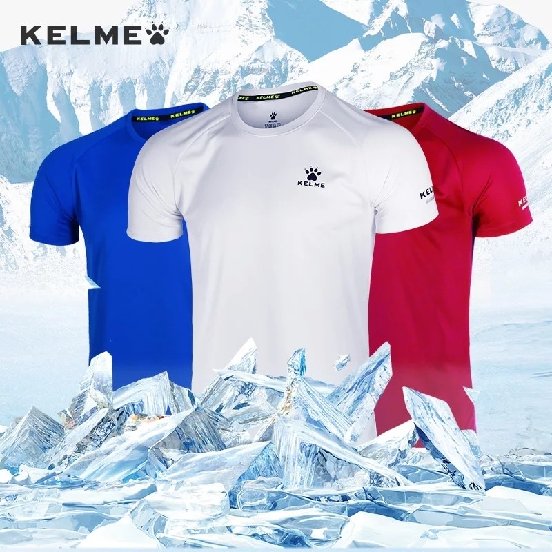 KELME/卡尔美运动T恤速干跑步健身训练服男式透气短袖圆领上衣