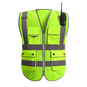 SR反光安全背心施工安全马甲反光衣领导交通骑行多口袋背心印logo