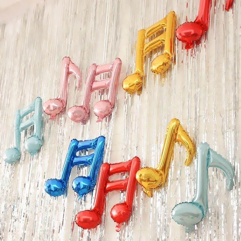铝膜铝箔八分十六分音符气球结婚庆生日派对装饰布置儿童玩具用品