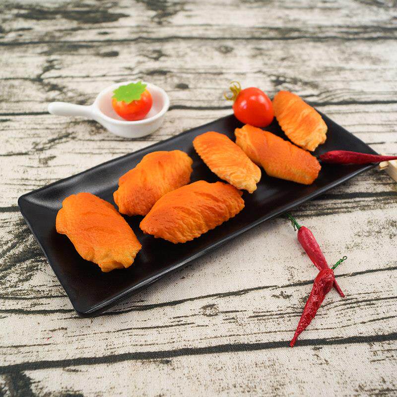 仿真鸡翅中食品烤鸡翅模型麦当劳奥尔良店面装饰摆件过家家玩具