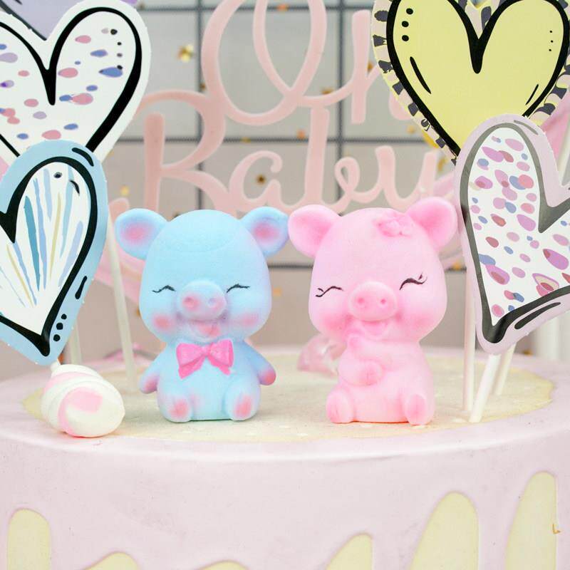 特价 生日蛋糕装饰猪年猪宝宝小猪卡通蛋糕摆件烘焙插件