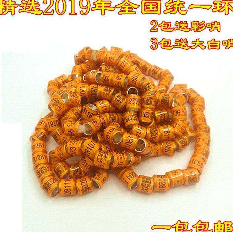 种鸽纪念信鸽足环2019真环卡环记号赛鸽鸽子国内识别环脚环器