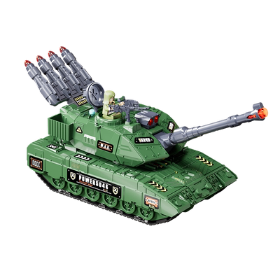 玩具车坦克轨道弹射男孩