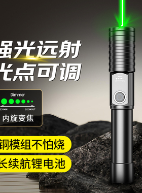 惠斯特H2大功率户外专用激光手电教练工地指示激光笔usb充电强绿光可调焦激光灯高亮远射长续航镭射指星笔
