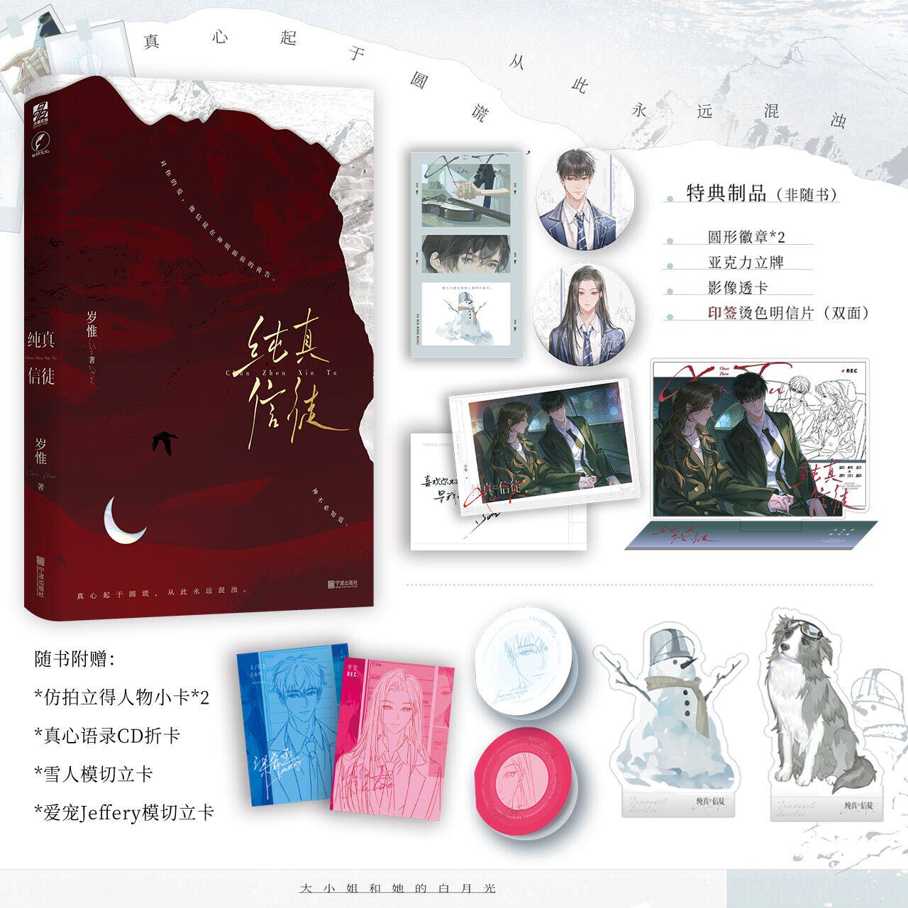 亲签特典版】纯真信徒 岁惟继《你是长夜，也是灯火》后全新酸涩暗恋之作大小姐和她的白月光青梅竹马久别重逢青春言情小说书