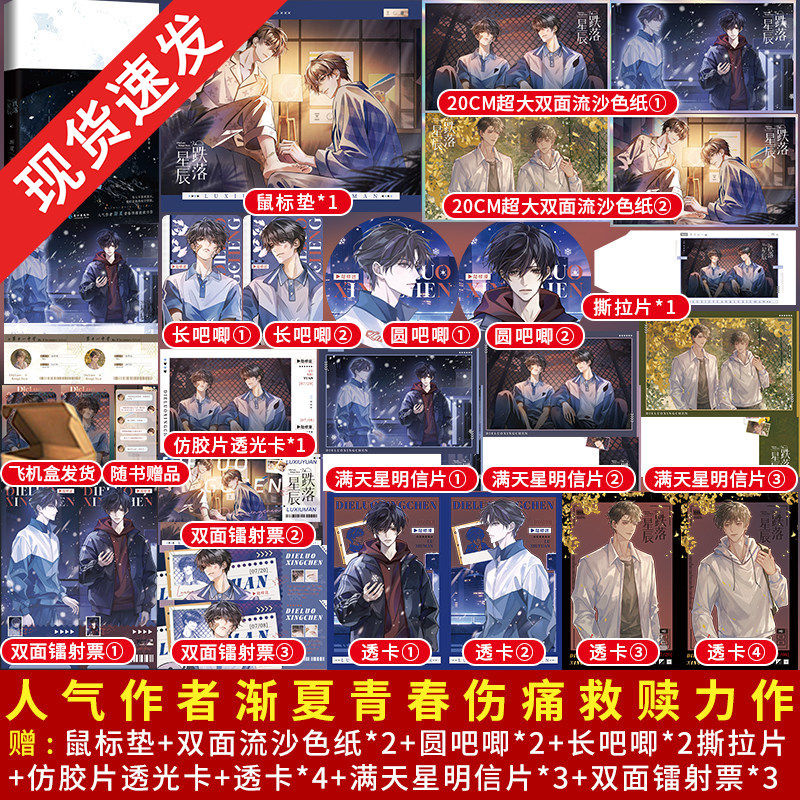 印特签】跌落星辰渐夏著 网络原名《跌落暮色》有人不喜欢黑天他们企图将夜空焚毁陆修远陆修漫双男主青春文学实体书