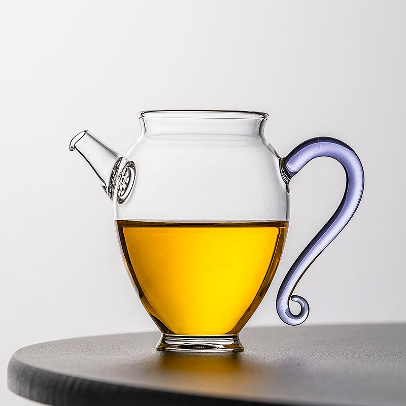 玻璃绿茶公道杯茶漏滤网一体2026新款高档泡茶分茶器茶水分离茶海
