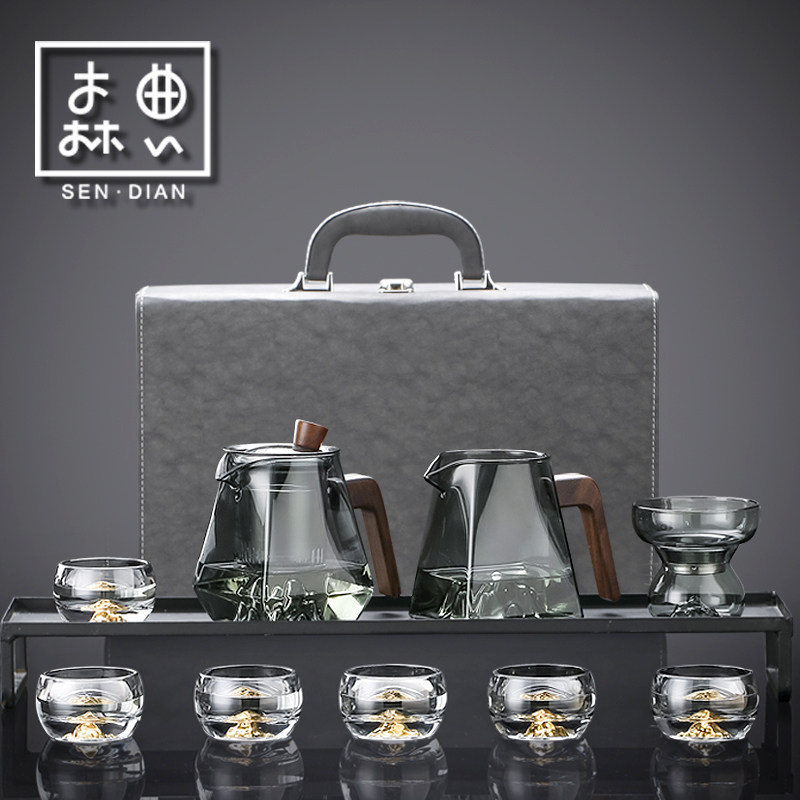玻璃茶具套组家用2025新款轻奢高档中式泡喝茶壶全套高端茶杯礼盒