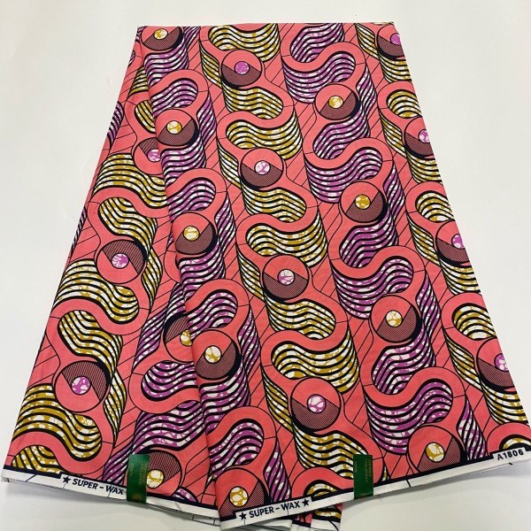 非洲纯棉腊布花布头巾布料African prints wax fabric cotton 6y