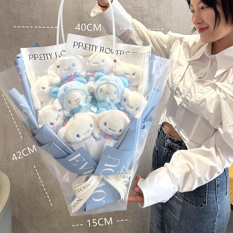 日本品质玉桂狗玩偶花束毛绒公仔送女友闺蜜生日礼物情人节礼物