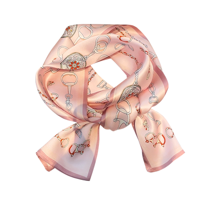 粉色100%真丝丝巾新款小长条桑蚕丝发带小丝巾百搭杭州丝绸小领巾