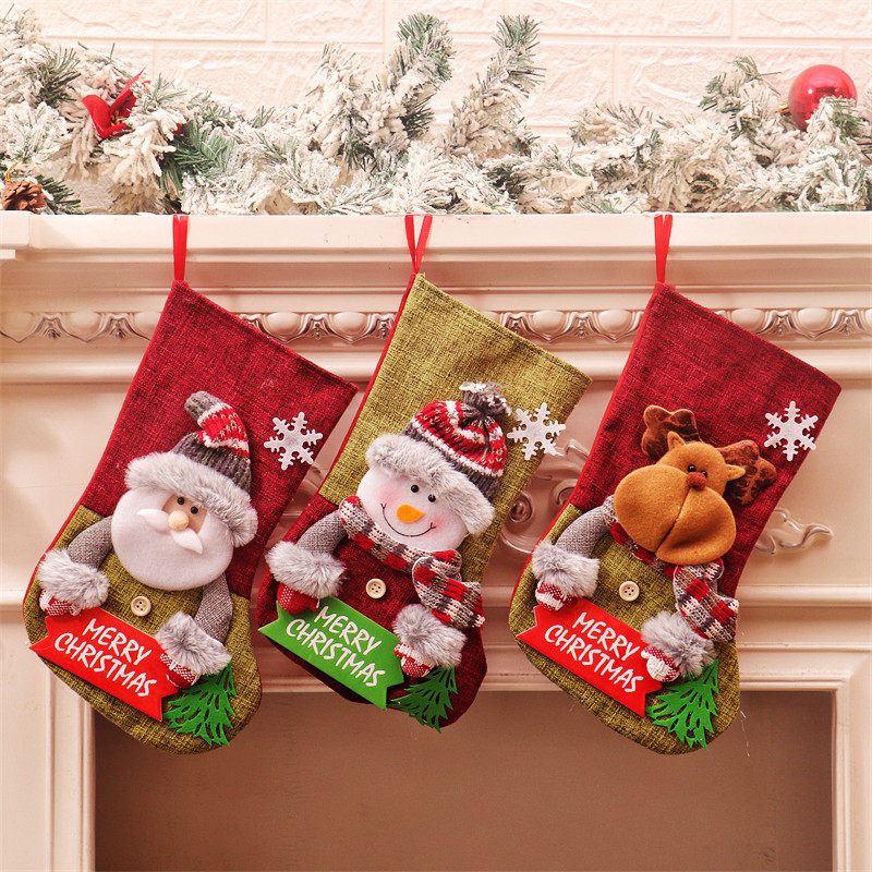Large Christmas stocking gift bag Alphabet gift bag圣诞袜