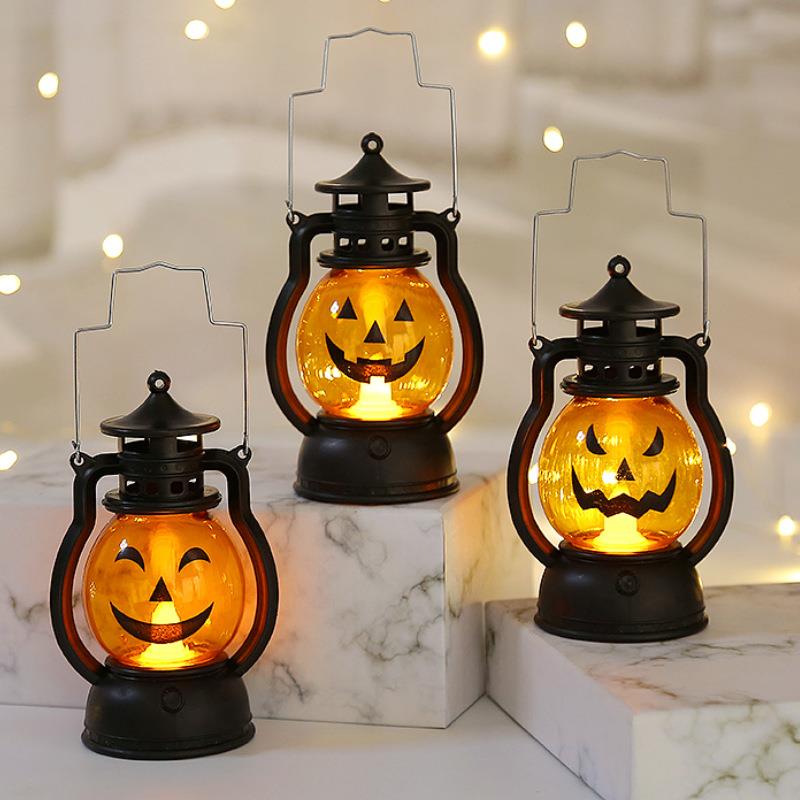 Halloween oil lamp, hand-held pumpkin lantern万圣节南瓜灯