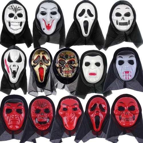 Halloween Skull Scream Full‑face Mask 骷髅整蛊套头面具