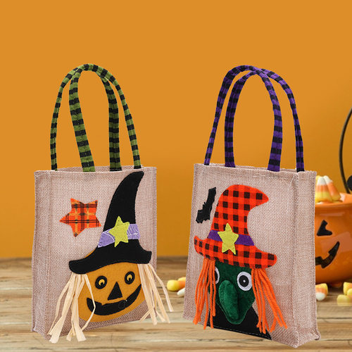 Halloween Bag Pumpkin Candy Bag万圣节手提布袋儿童装糖果袋