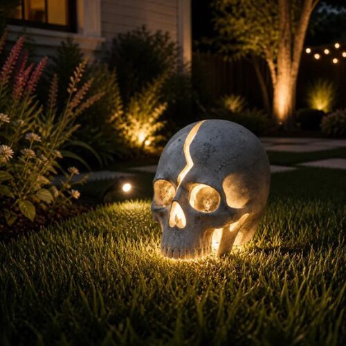 Halloween Skull‑head Resin Craft Ornament 骷髅头树脂摆件