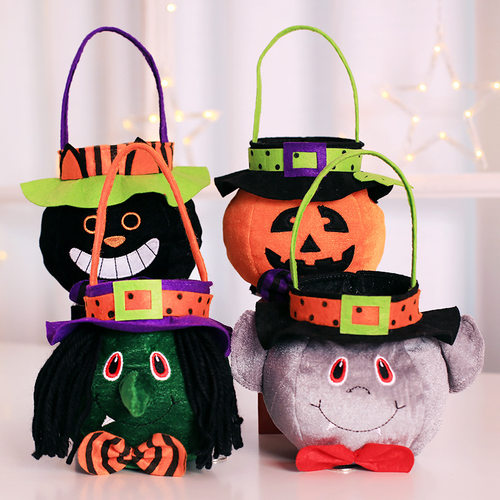 Halloween decoration candy gift bag with hat万圣节装饰讨糖