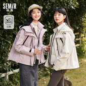 新款 商场同款 森马羽绒服女三合一可拆外套三防2025冬季 运动派克服
