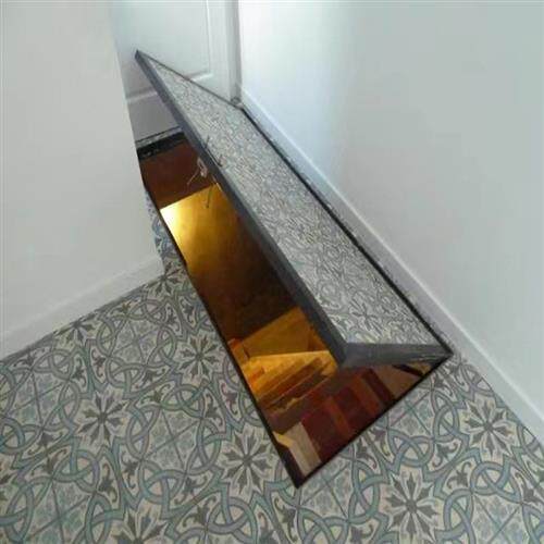 地下室自动隐藏门隐形门酒窖储藏室门密室门暗门盖板门地窖电动门