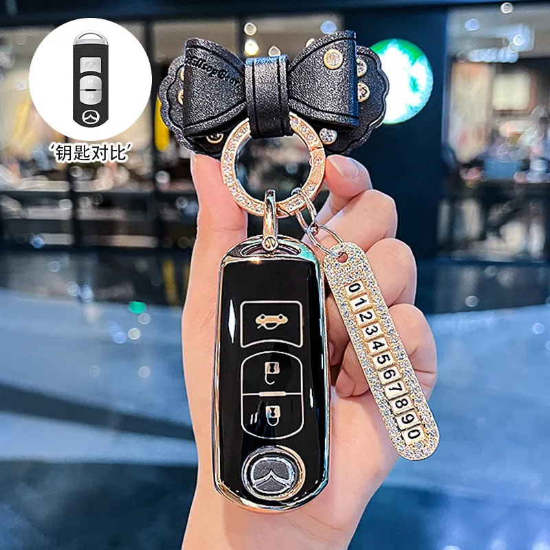 适用于马自达汽车钥匙套cx4包cx5昂克赛拉3阿特兹6睿翼7扣cx9壳女