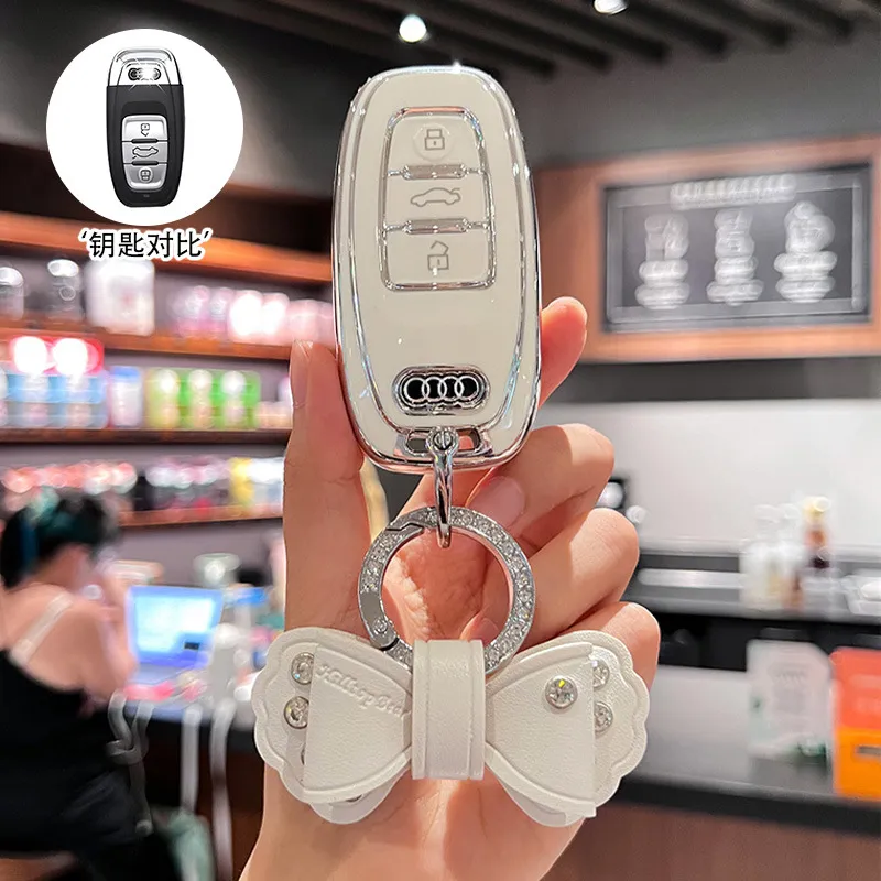 适用奥迪a6l钥匙套女a4l壳q5l扣a3包q3q2l高档a4/a5/a6/a7/a8