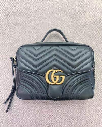 Gucci（古驰）黑色牛皮女款单肩包