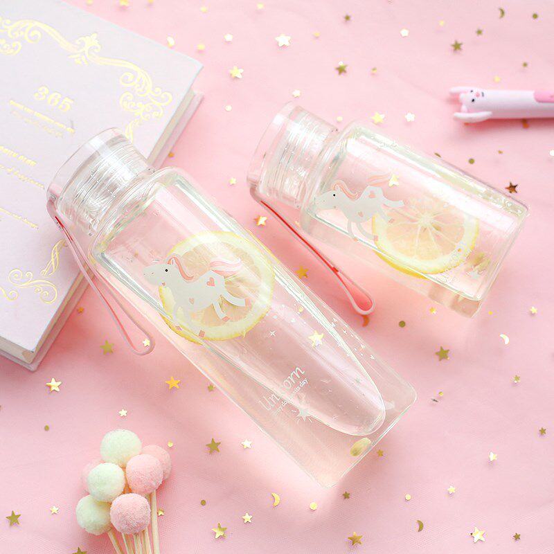 独角兽水杯女清新可爱玻璃杯女创意学生便携随手杯花茶杯子水瓶|ruв категории посуда, кубок/кубок/чайник, стакан - от Buy2taobao.com для оказания профессиональной услуги покупки агента Taobao