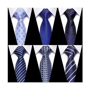 Men Blue Gravatas Tie Flora Man For Necktie Fashion Striped