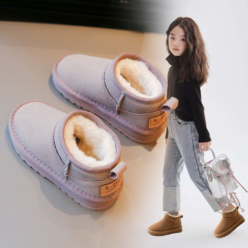 女童雪地靴2025冬季新款加绒棉鞋