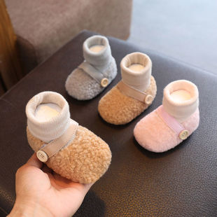 小月龄婴儿外出鞋袜婴儿鞋子新生保暖12个月宝宝鞋软底春秋款冬季