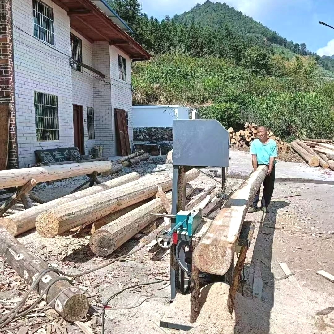 小型带锯锯机多功能圆木板锯木工曲线家用开板切木工带锯机全套