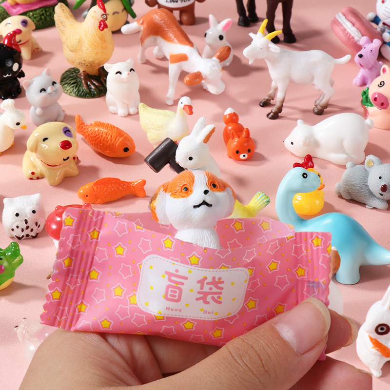 盲盒奖品小学生小动物盲袋礼物礼品奖励摆摊儿童玩具模型迷你仿真