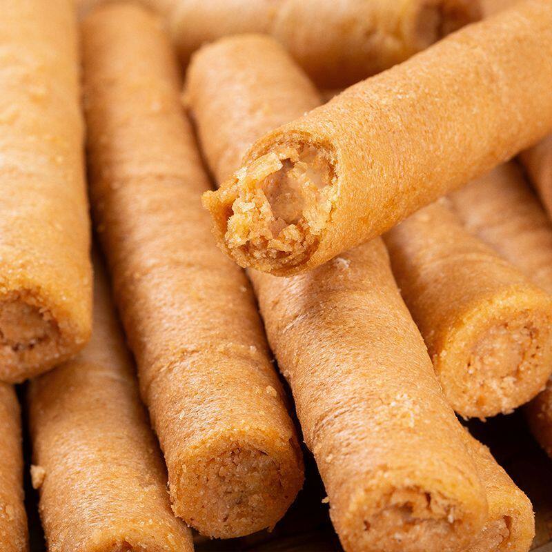 花生酱蛋卷夹心蛋酥卷花生味饼干糕点学生宿舍休闲小零食整箱