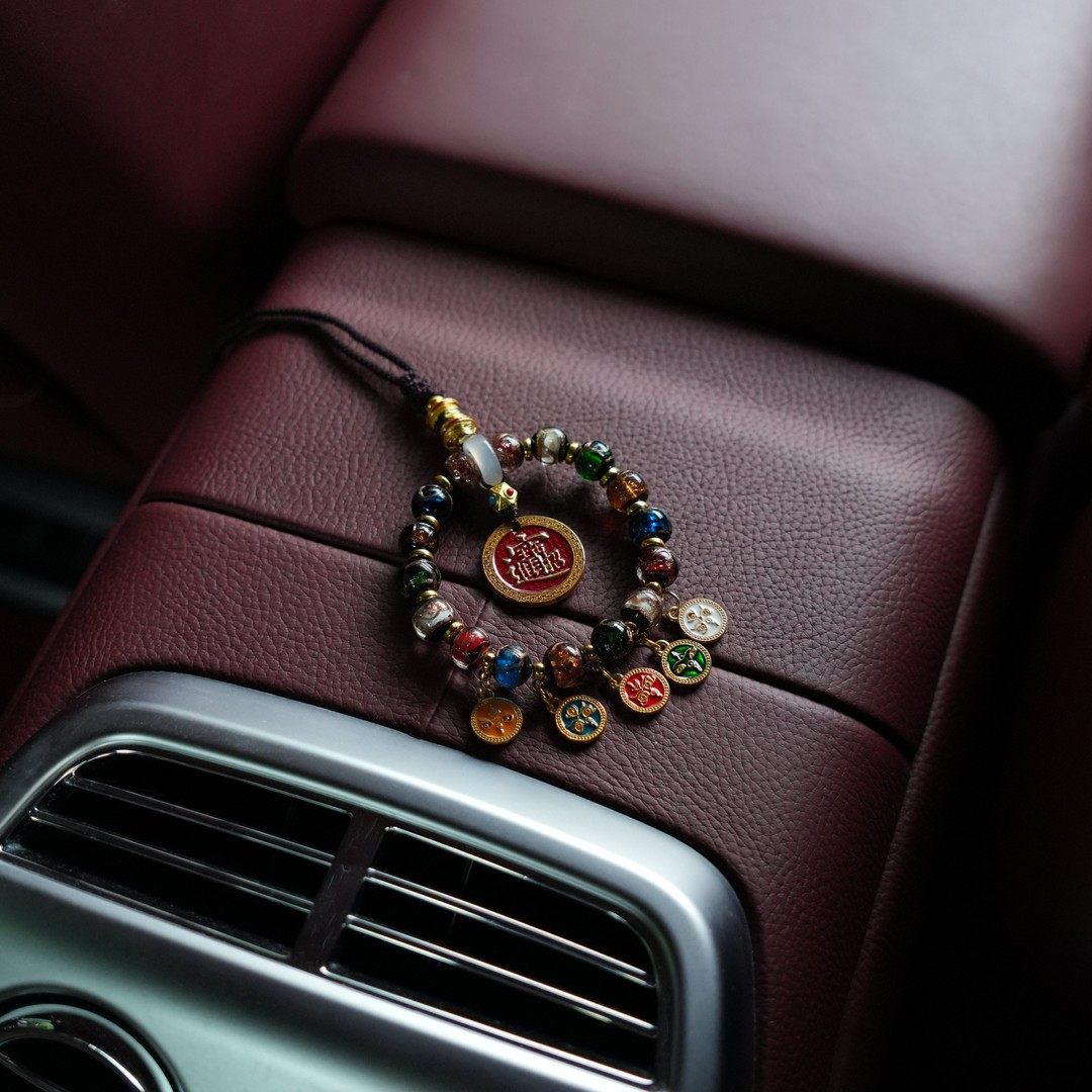 【龙虎山手作】招财进宝钱币 五色财神琉璃车挂 师傅已过流程！