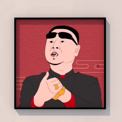 范德彪辽北狠人马大帅装饰画抽象艺术客厅卧室挂画大人物玄关壁画