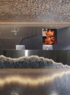 不锈钢收银台简约创意餐厅吧台舞蹈室商用公司网红前台接待台