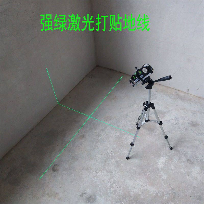 小型激光水平尺充电强绿光十字线激光水平仪红外线平水仪卷尺电子
