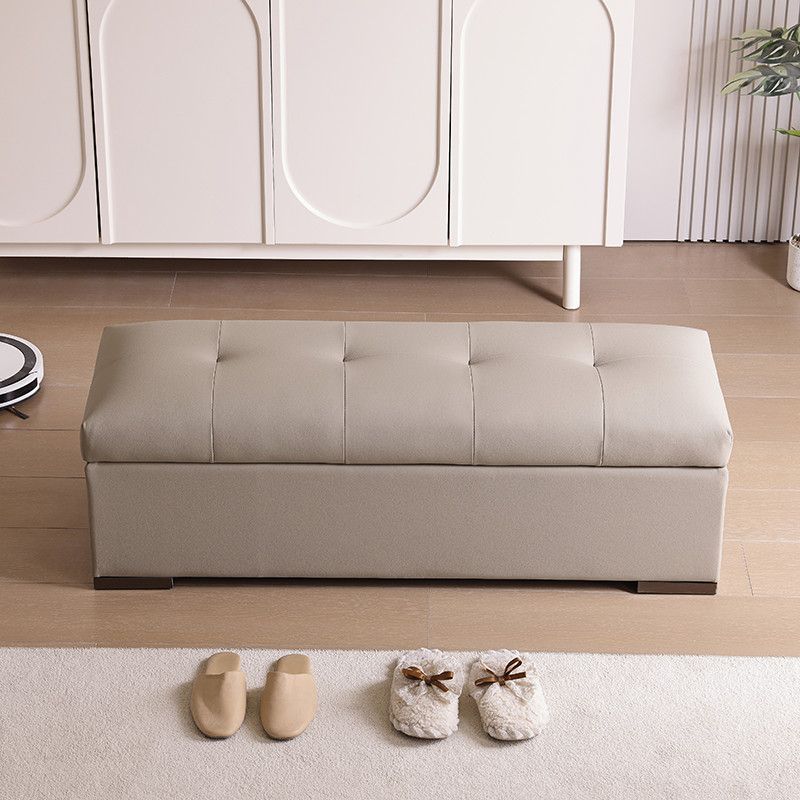 生态真皮服装店衣帽间实木长条沙发家用床尾商场休息轻奢换鞋凳