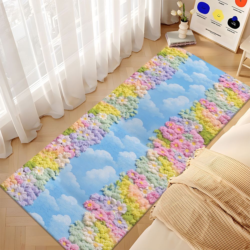 飘窗专用垫子床边房间少女卧室脚垫加厚床头客厅可爱地毯大面积飘