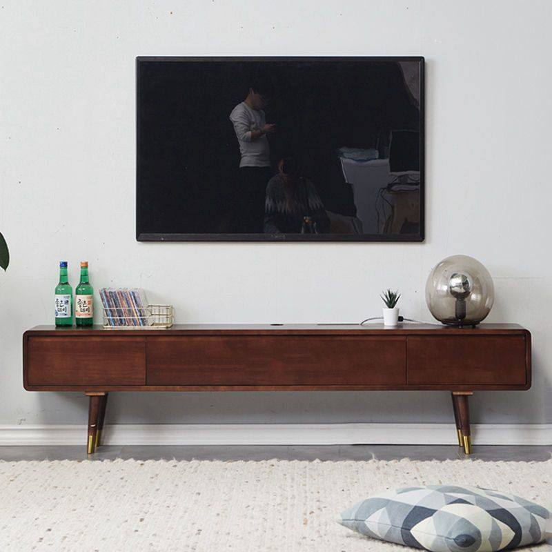 实木电视柜现代简约窄款客厅小户型卧室迷你家用小尺寸超窄型地柜