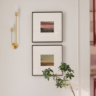 现代简约艺术装饰画客厅沙发背景墙挂画玄关走廊过道壁画正方形