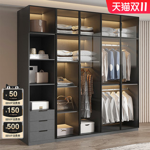 全友家居衣柜家用卧室实木小户型现代简约包安装轻奢储物两门定制