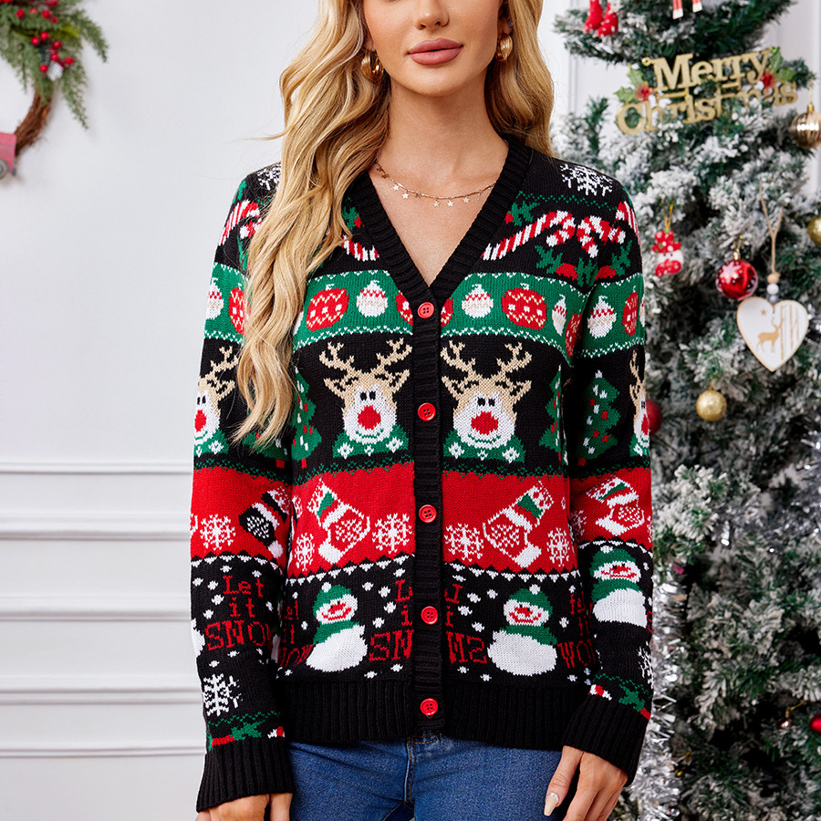Christmas Cardigan Sweaters for Women Button Down Sweaters