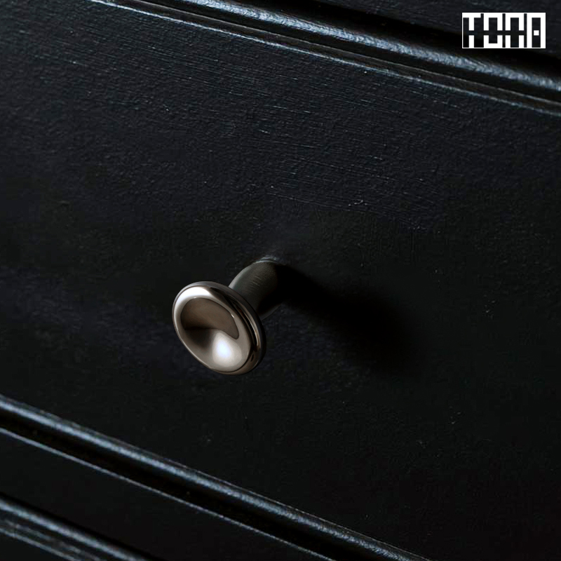 与朵.同那TONA 钛银色单孔衣橱柜门抽屉拉手黄铜把手中古风小拉手